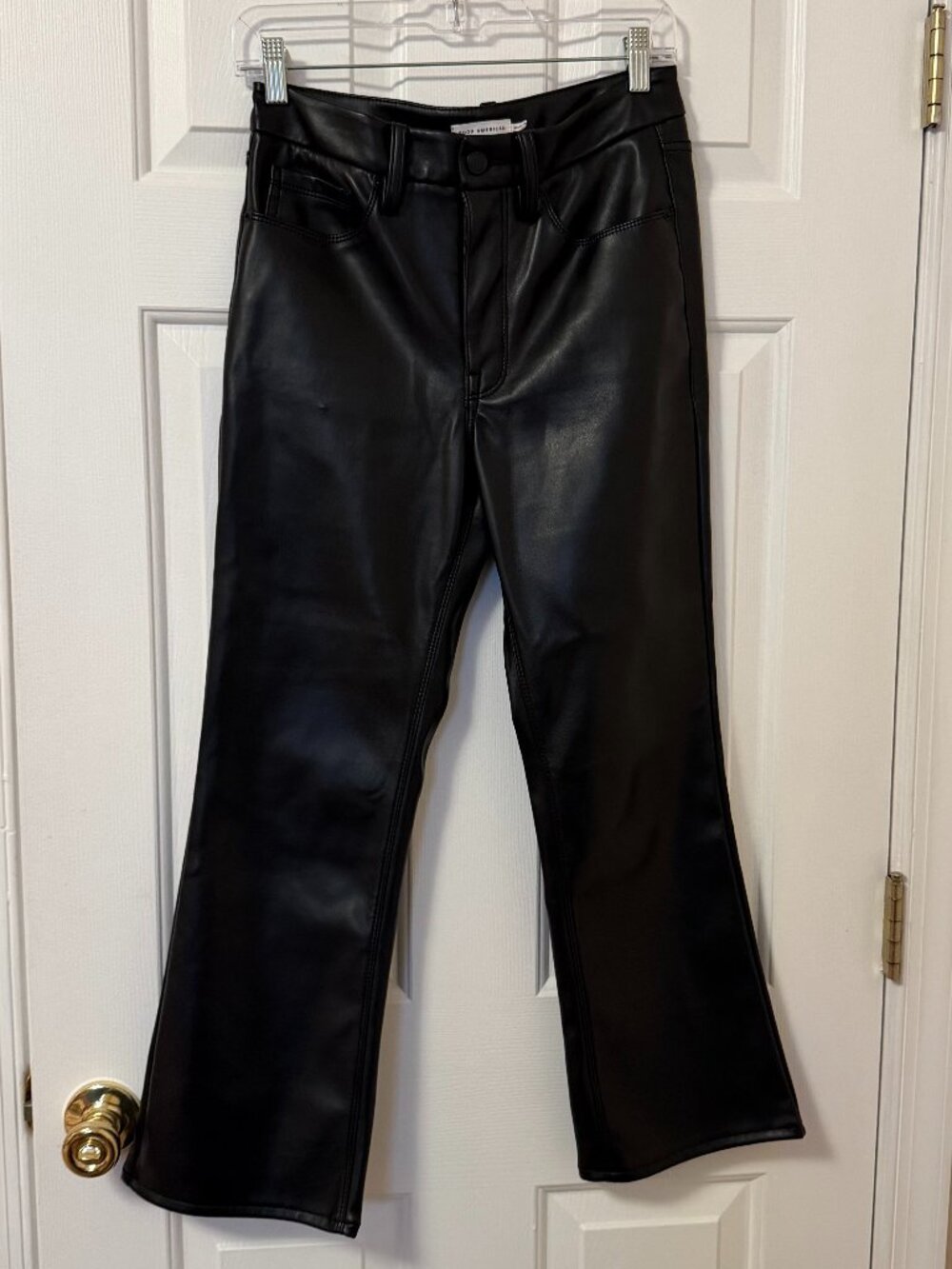 Good American faux leather pants Size 6/28